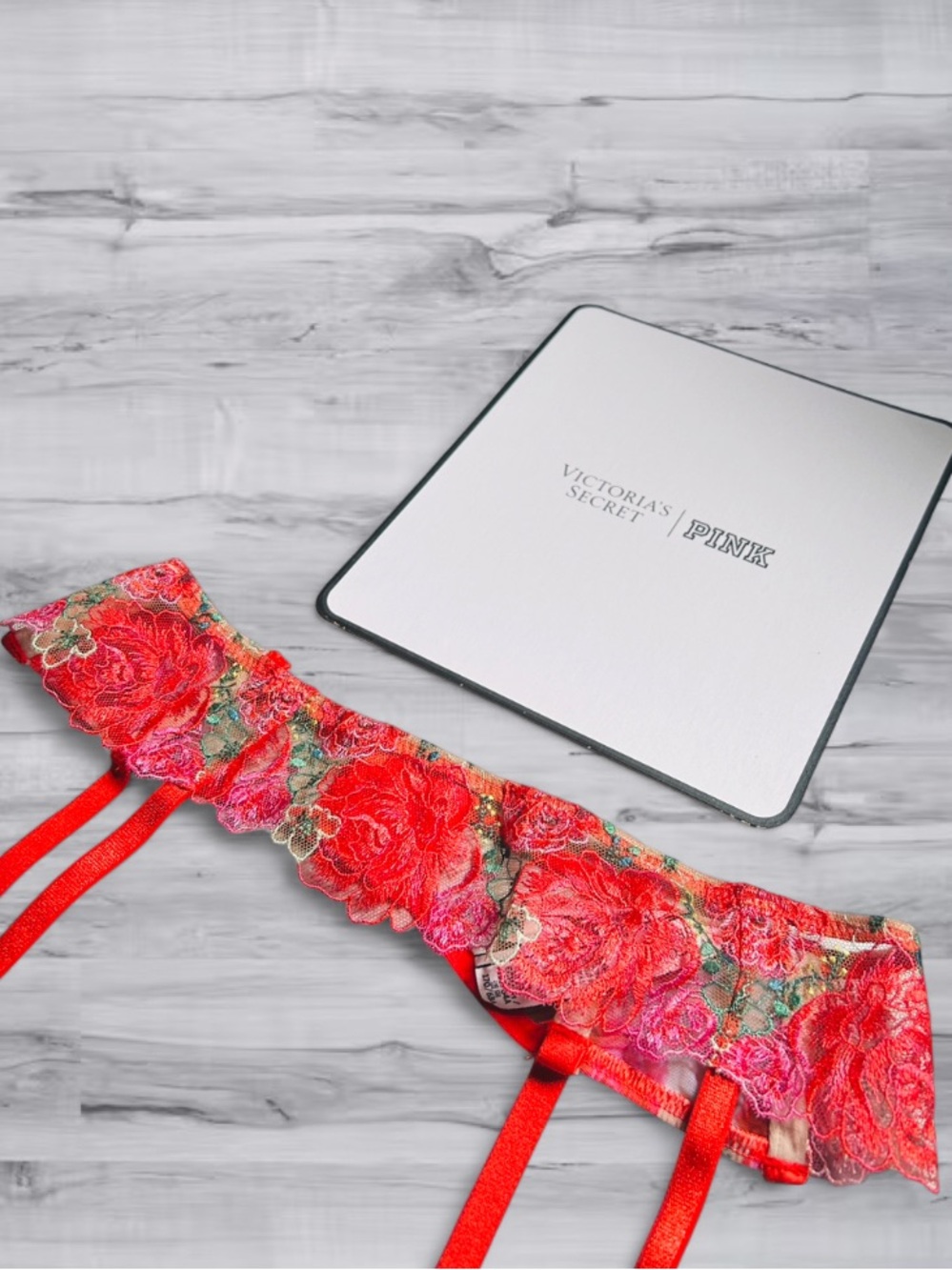 🆕💐 Floral Garter Belt Dream Angels Victoria Secret XS/S NWT - Picture 5 of 11